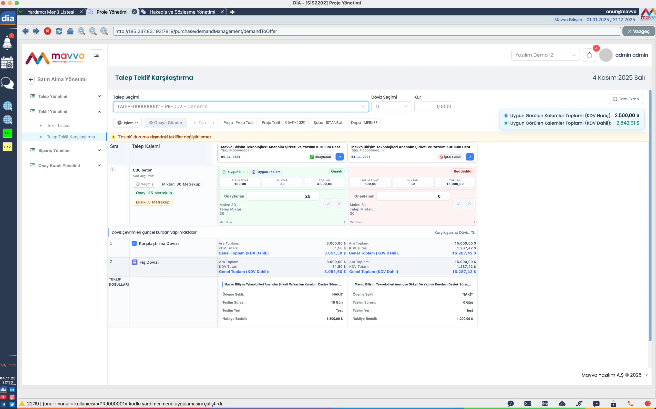 İnşaat Erp Satın Alma