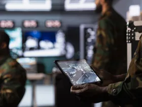 Savunma Sanayi İçin ERP Programı: DİA ERP ile Üretim ve Operasyon Süreçlerinizi Güçlendirin (2026) 18 agent controls drones using tablet attacking strategic enemy targets close up