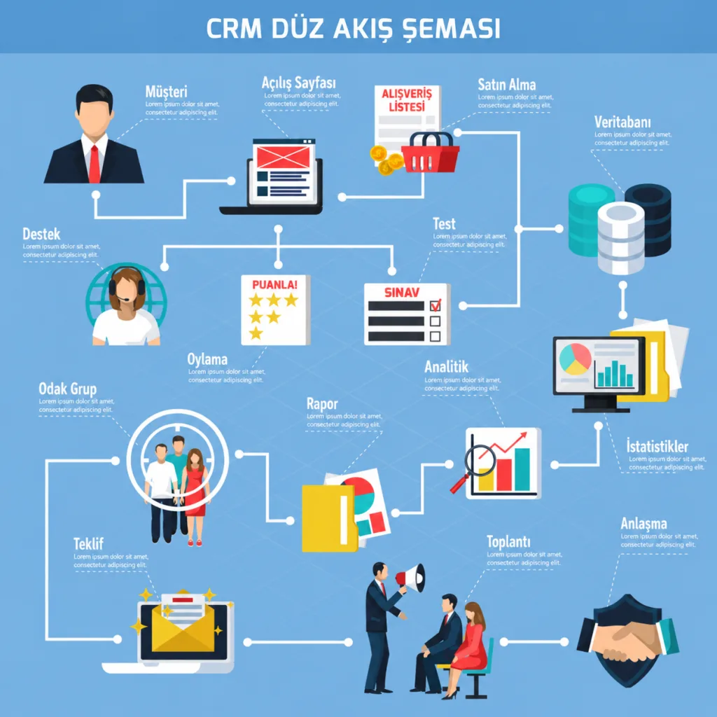 En Popüler CRM Uygulamaları Akış Şemaları 
